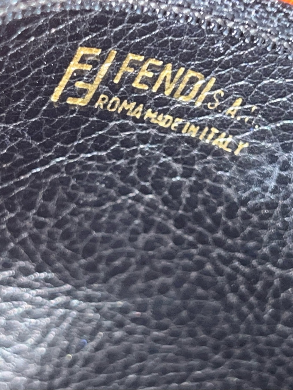 Fendi Zippered Small Pouch or Wallet with Zucca Pattern and Leather Trim, EUC - Picture 8 of 16